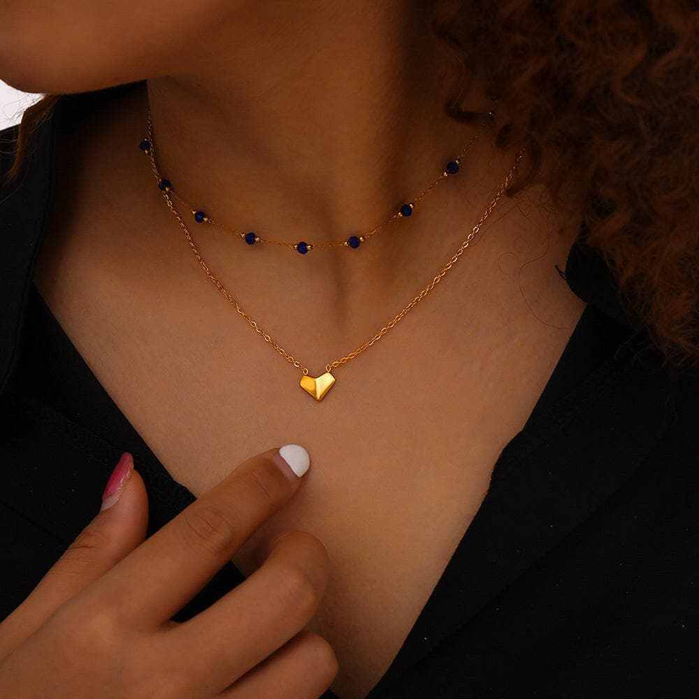 Elegant titanium steel crystal necklace - Love Salve